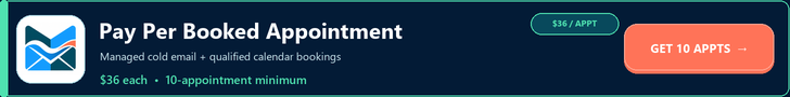 Pay per booked appointment cold email service